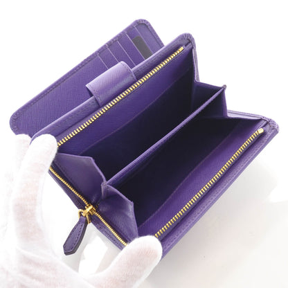 Prada Saffiano Compact Wallet Viola 6 of 8