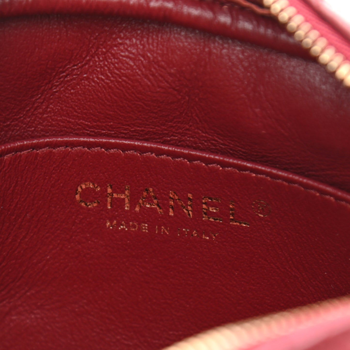 Aged Calfskin Quilted Mini Reissue Camera Case Red