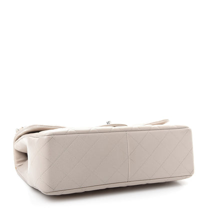 Chanel Caviar Quilted Jumbo Single Flap Ecru 4 of 10