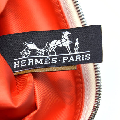 Hermes Silk Ex-Libris Les Parisiennes Silky Pocket Cosmetic Case Sesame Nata Bronze 5 of 8