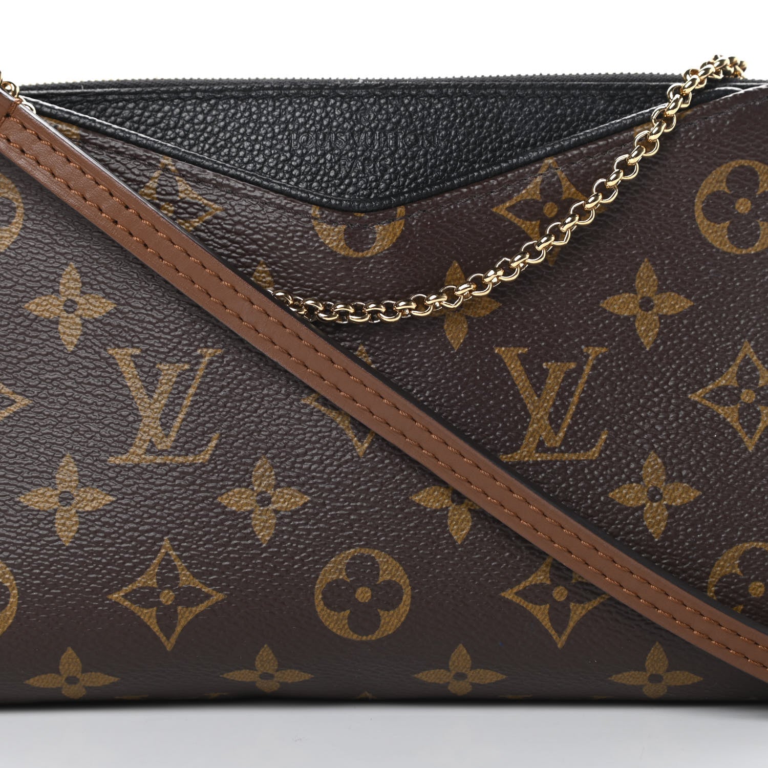 Louis Vuitton Monogram Pallas Clutch Black 8 of 11