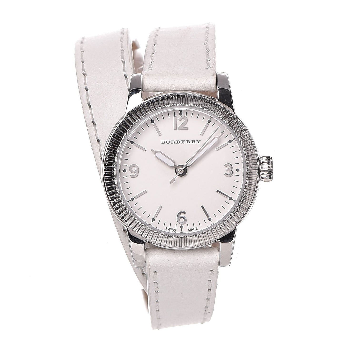 Stainless Steel Calfskin 30mm Double Wrap Quartz Watch BU7846