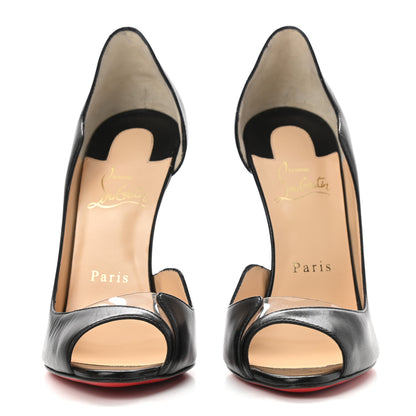 Christian Louboutin Kid PVC Deepik 120 Peep Toe Pumps 37.5 Black 2 of 9