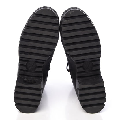 Louis Vuitton Suede Calfskin Laureate Platform Desert Boots 37 Black 5 of 7
