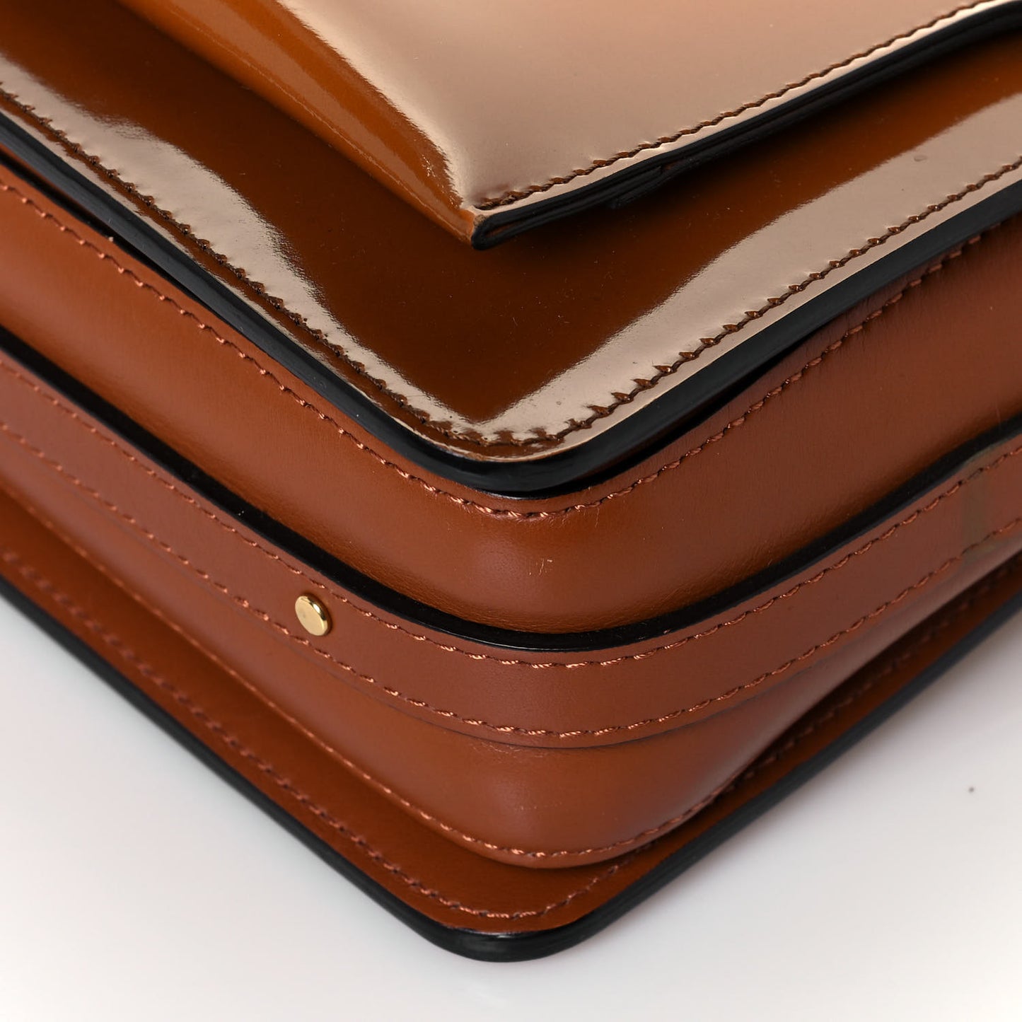 Patent Small Roy Bag Caramel