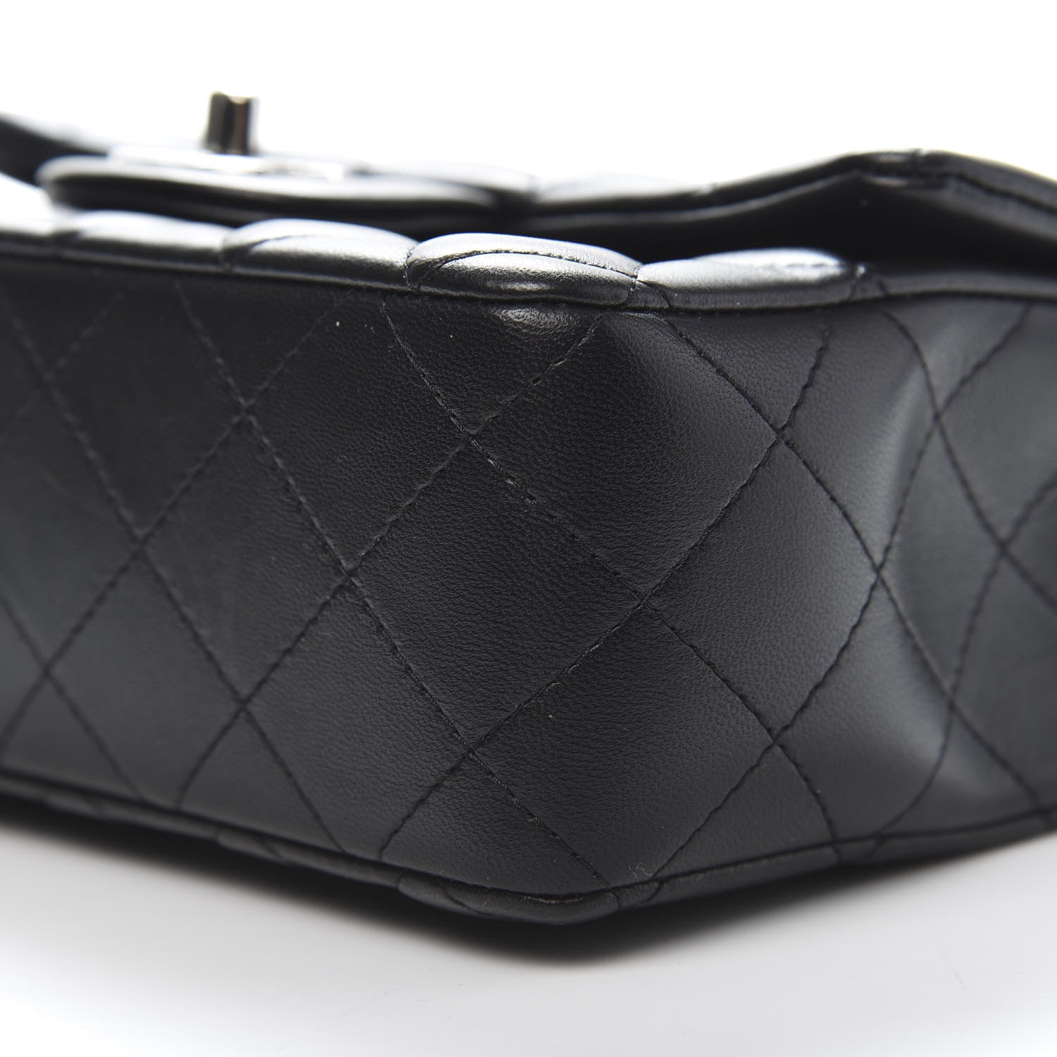 Chanel Lambskin Quilted Mini Rectangular Flap Black 9 of 11