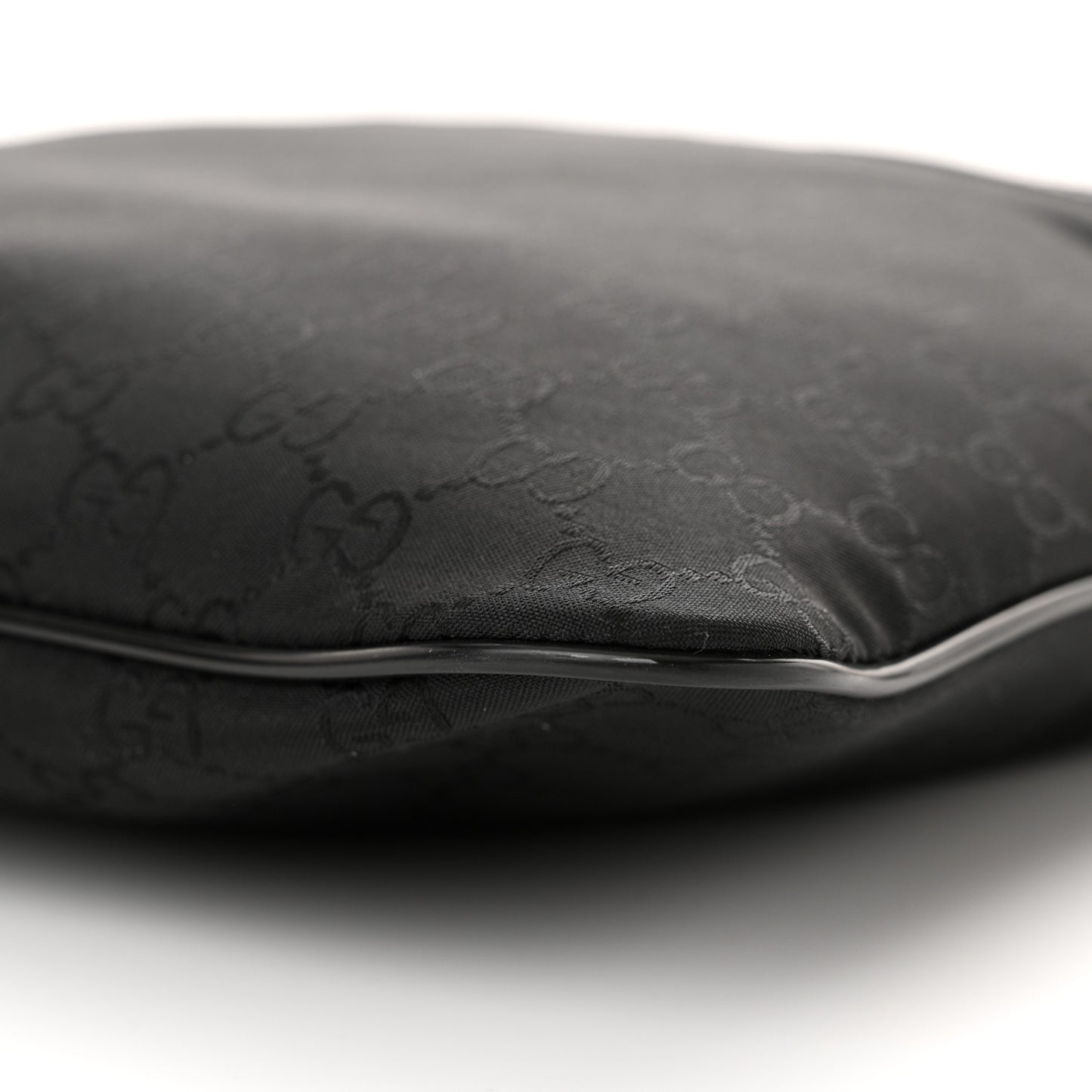 Nylon Monogram Medium Flat Messenger Bag Black