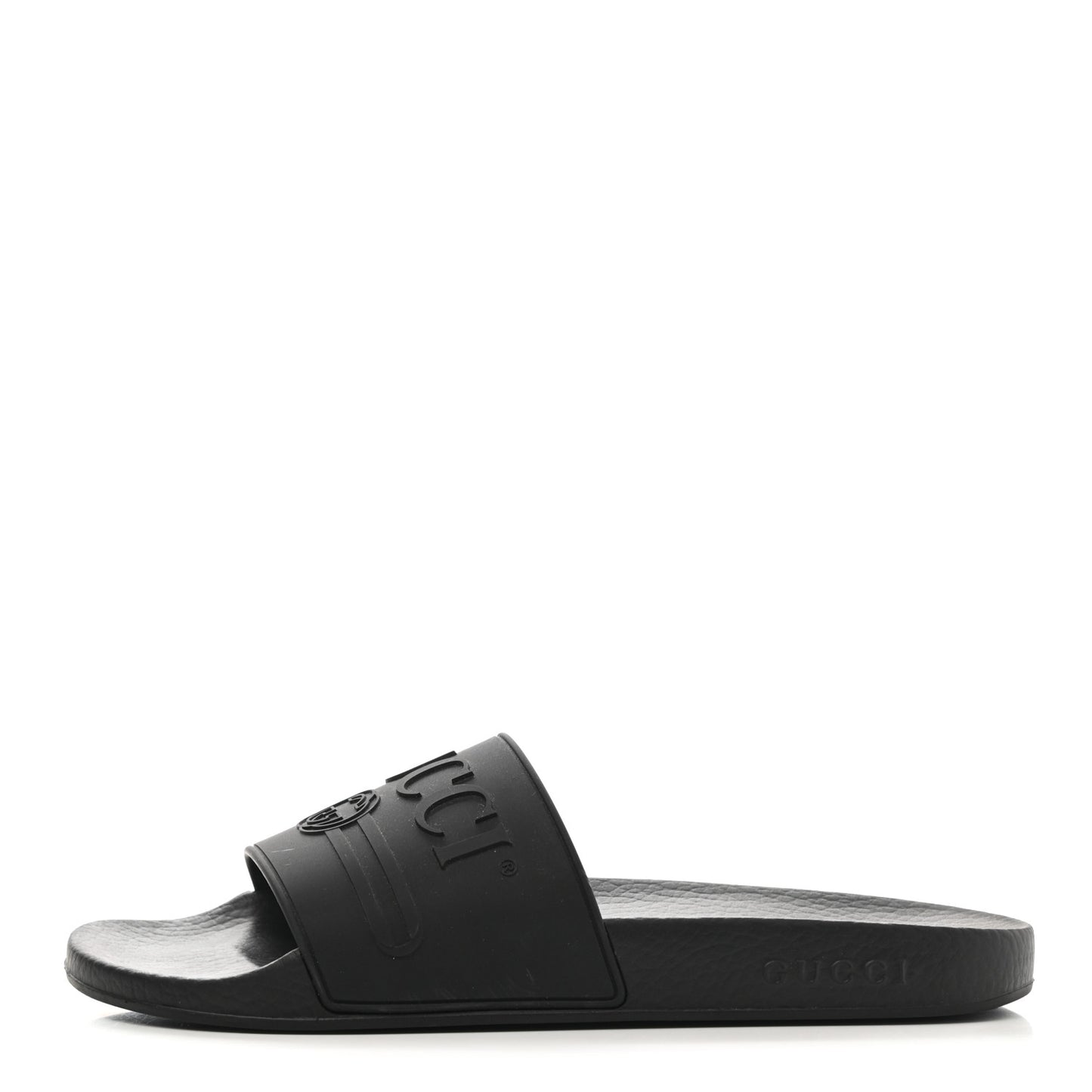 Rubber Womens Logo Slide Sandals 40 Black