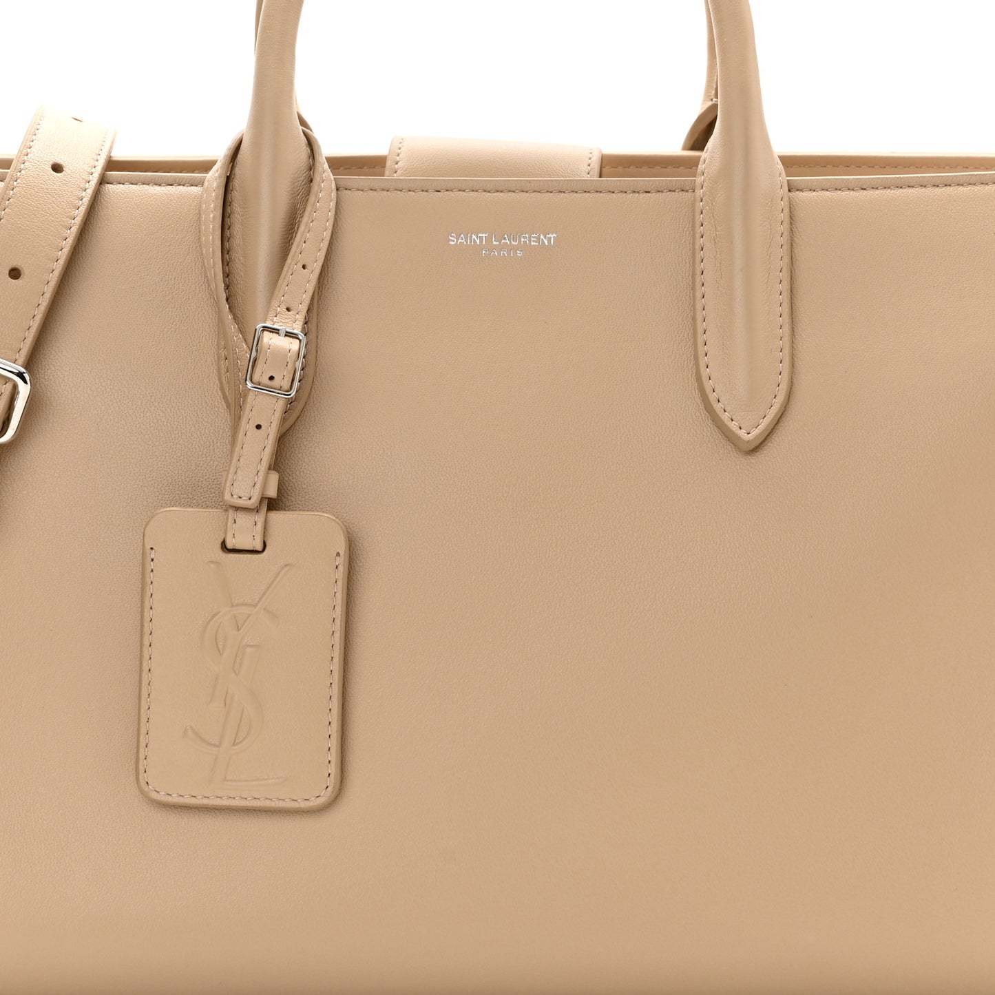 Calfskin Medium Jane Tote Bag Dark Beige