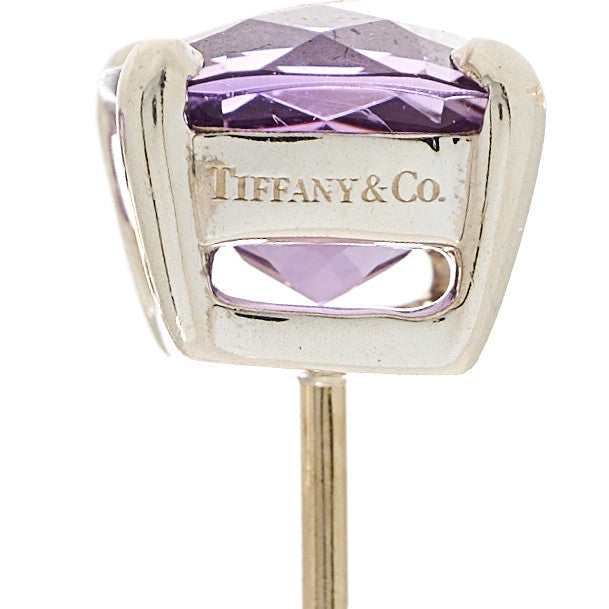 Tiffany Sterling Silver Amethyst Sparklers Stud Earrings 3 of 4