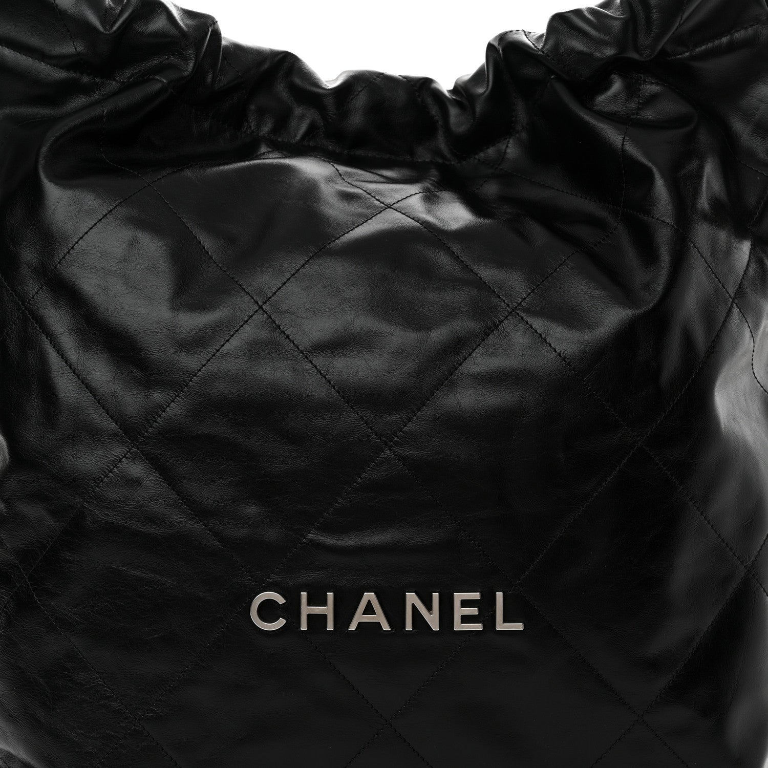 Chanel Shiny Calfskin Quilted Large Chanel 22 Black 9 of 12