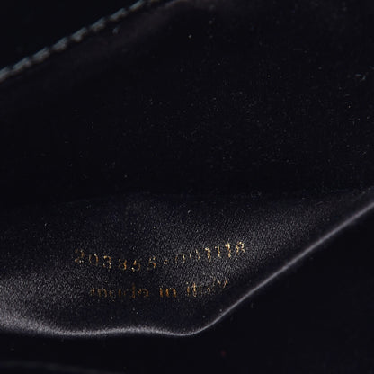 Saint Laurent Textured Patent Monogram Large Belle De Jour Clutch Black 7 of 7