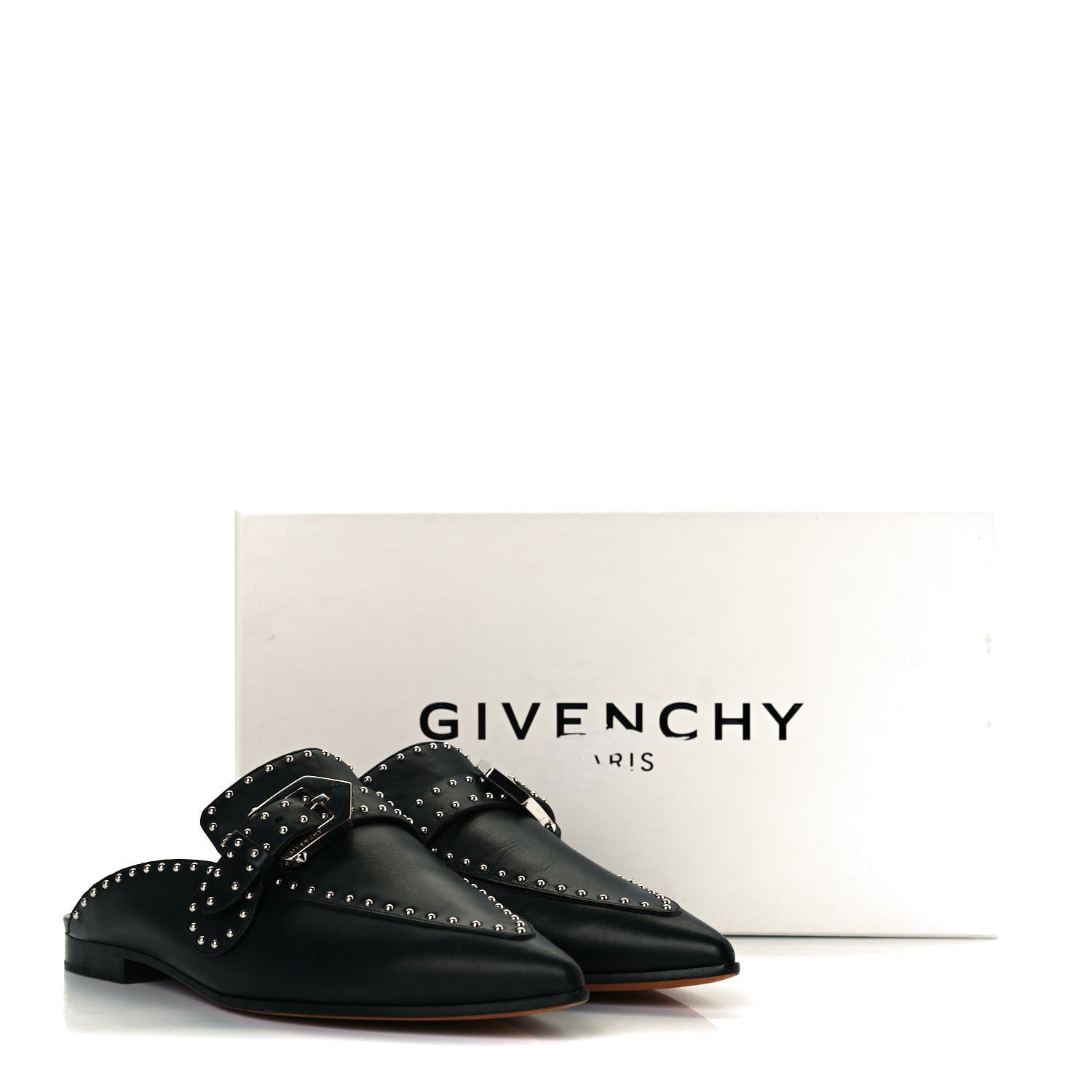 Givenchy Calfskin Studded Elegant Loafer 37 Black 11 of 11