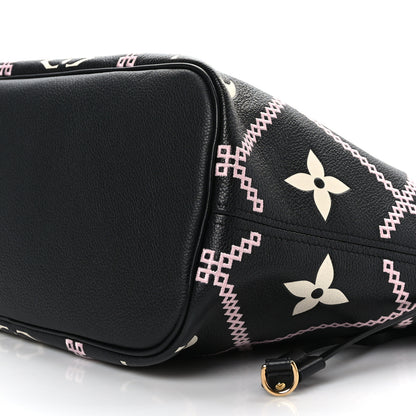 Louis Vuitton Empreinte Monogram Giant Broderies Neverfull MM Black 9 of 9