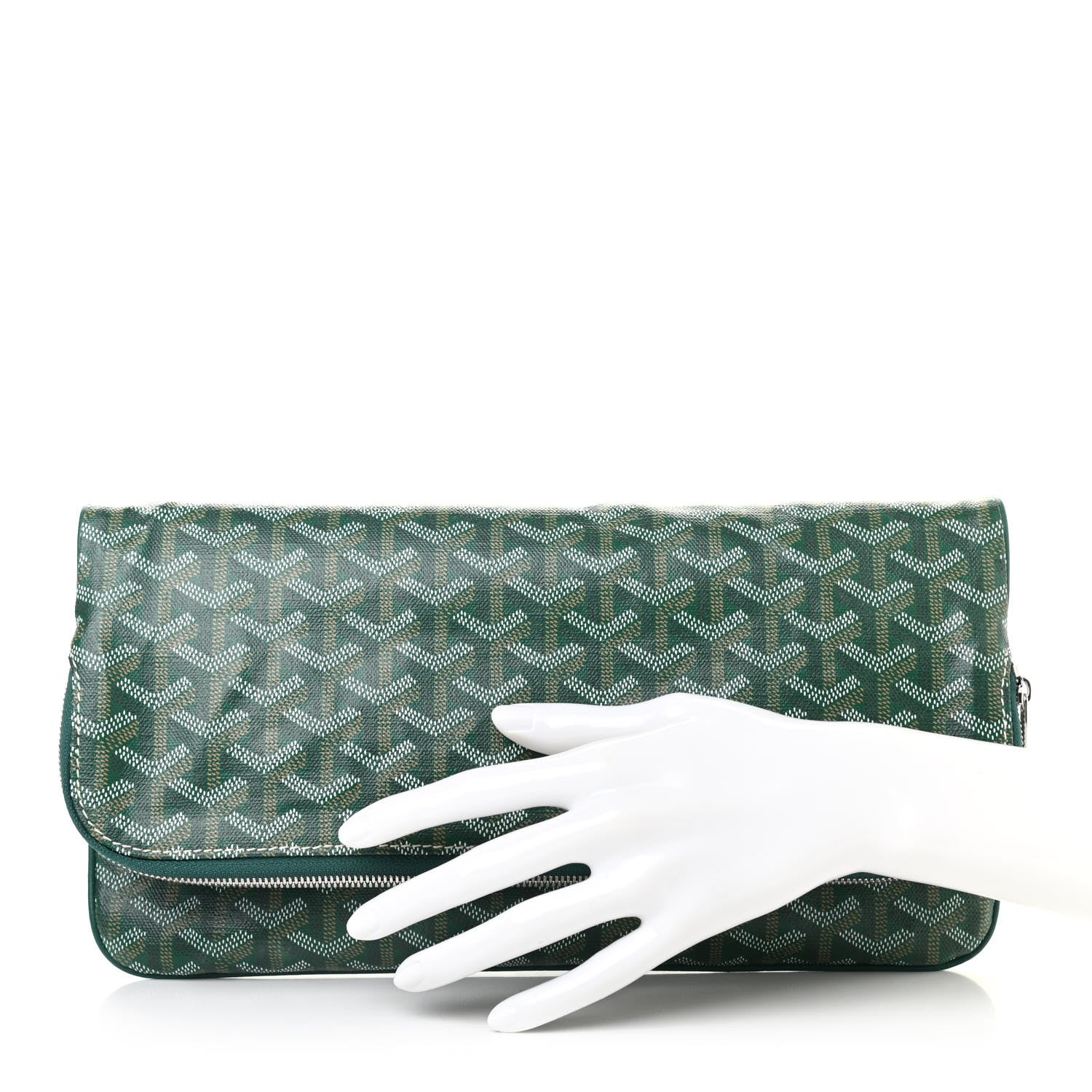 Goyard Goyardine Sainte Marie Soft Clutch Green 2 of 7