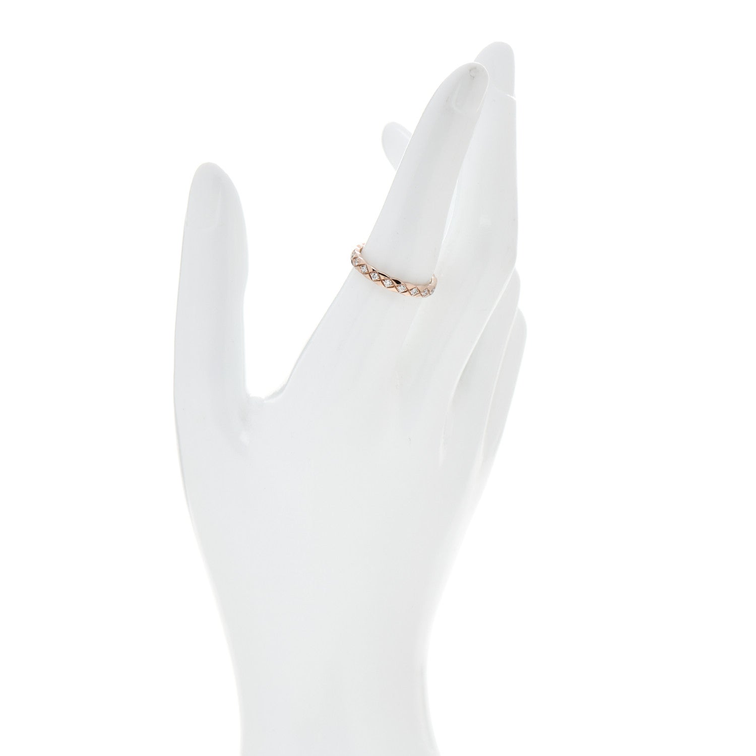 Chanel 18K Beige Gold Diamond Mini Coco Crush Ring 56 7.5 2 of 7