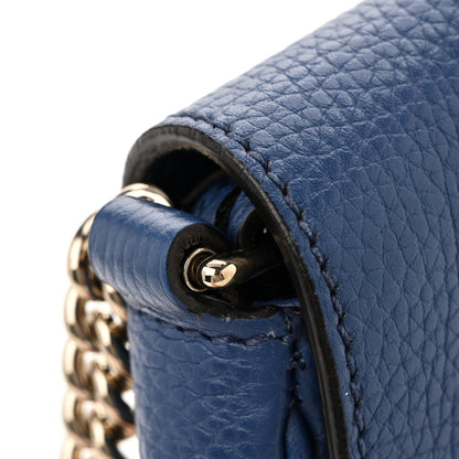 Gucci Pebbled Calfskin Medium Soho Flap Crossbody Caspian 13 of 15