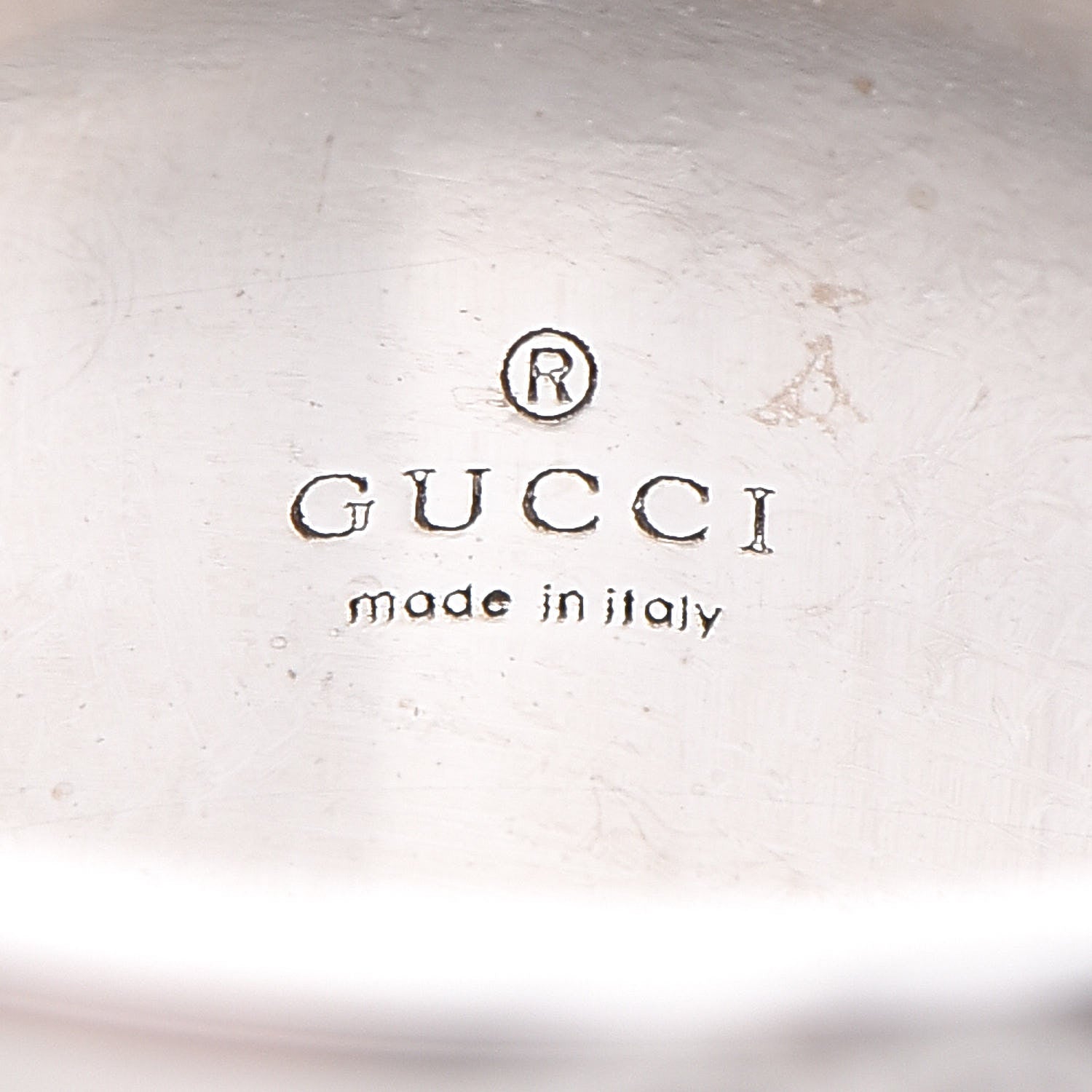 Gucci 18K White Gold 9mm Icon Band Ring 50 5.5 5 of 6