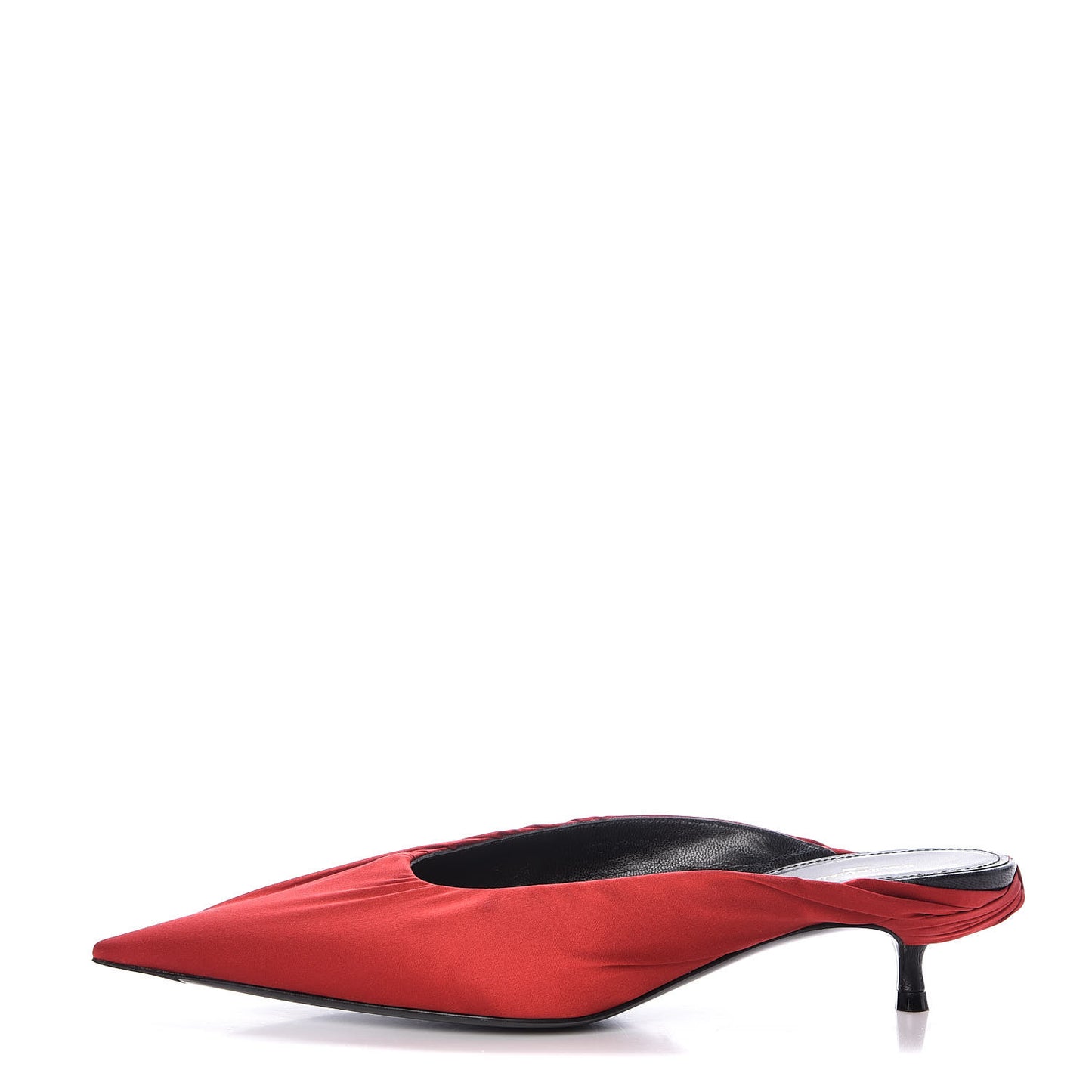 Satin De Soie Skimmer Mules 37 Rouge Cardinal