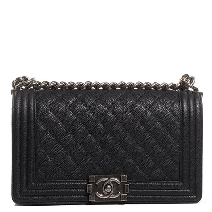 Chanel Caviar Quilted Medium Boy Flap Black 1 of 9