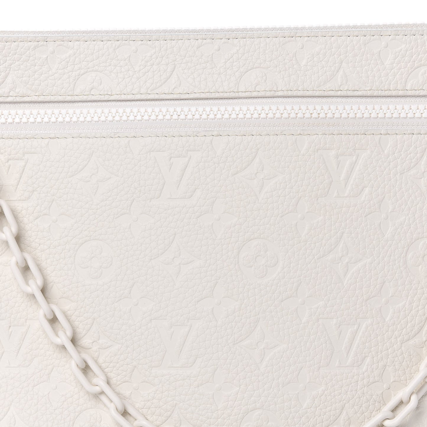 Taurillon Monogram Solar Ray A4 Pouch White