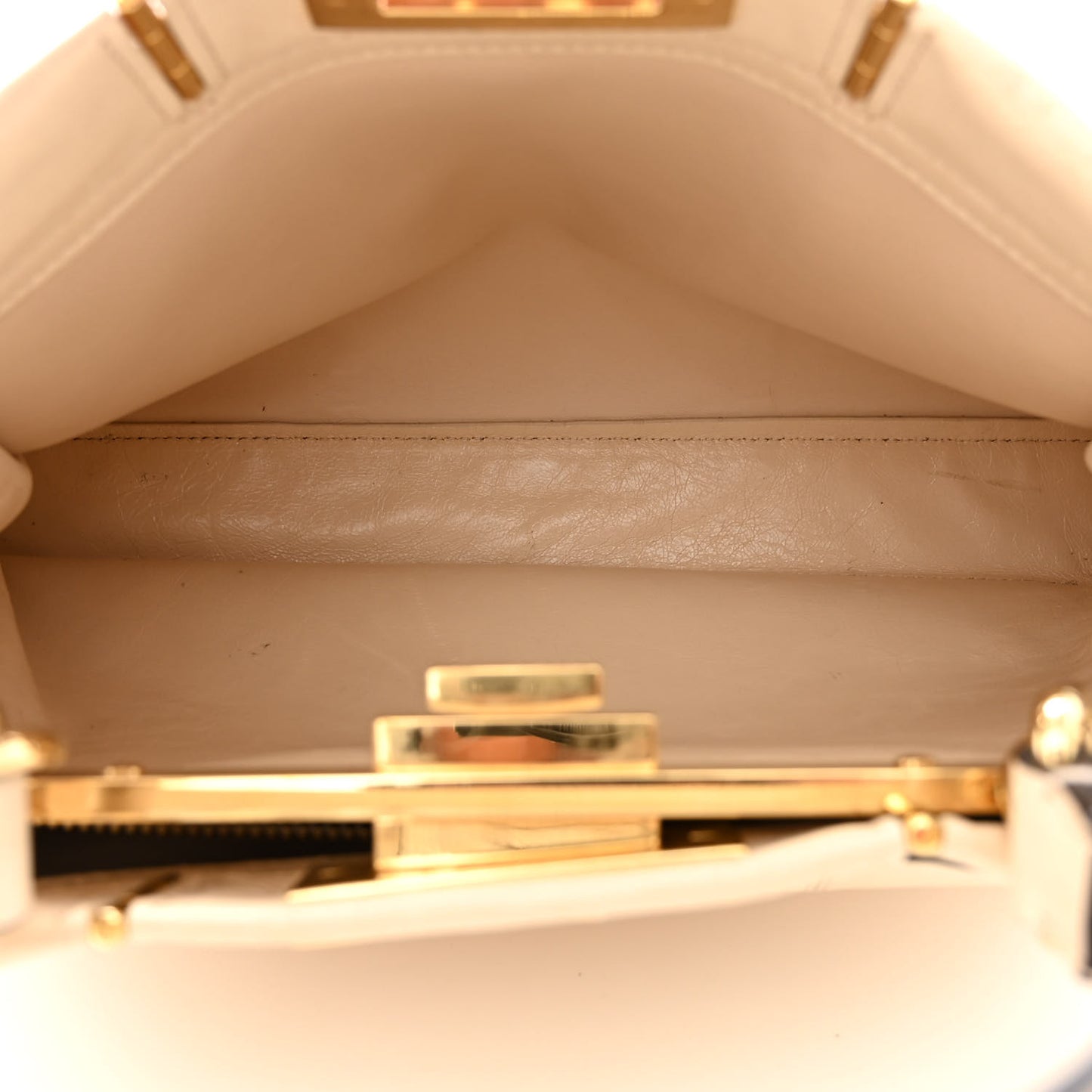 Agnello Old Shine Medium Peekaboo Iconic Satchel Camelia