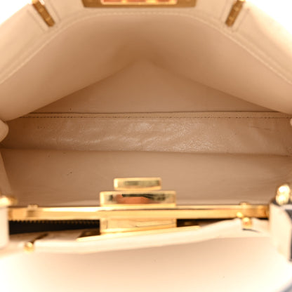 Fendi Agnello Old Shine Medium Peekaboo Iconic Satchel Camelia 5 of 14