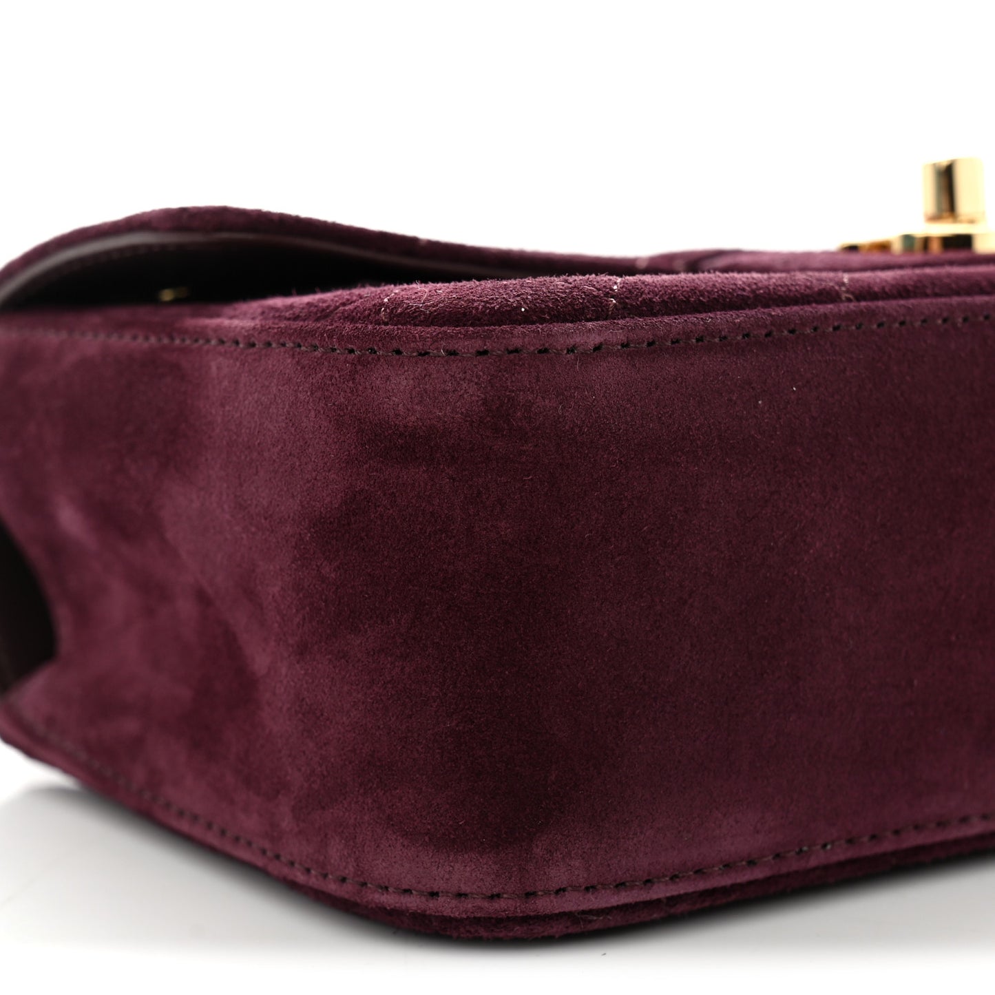 Suede Calfskin Mini Souplissimo Flap Burgundy