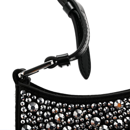 Prada Satin Crystal Cleo Adjustable Strap Shoulder Bag Metal 10 of 11