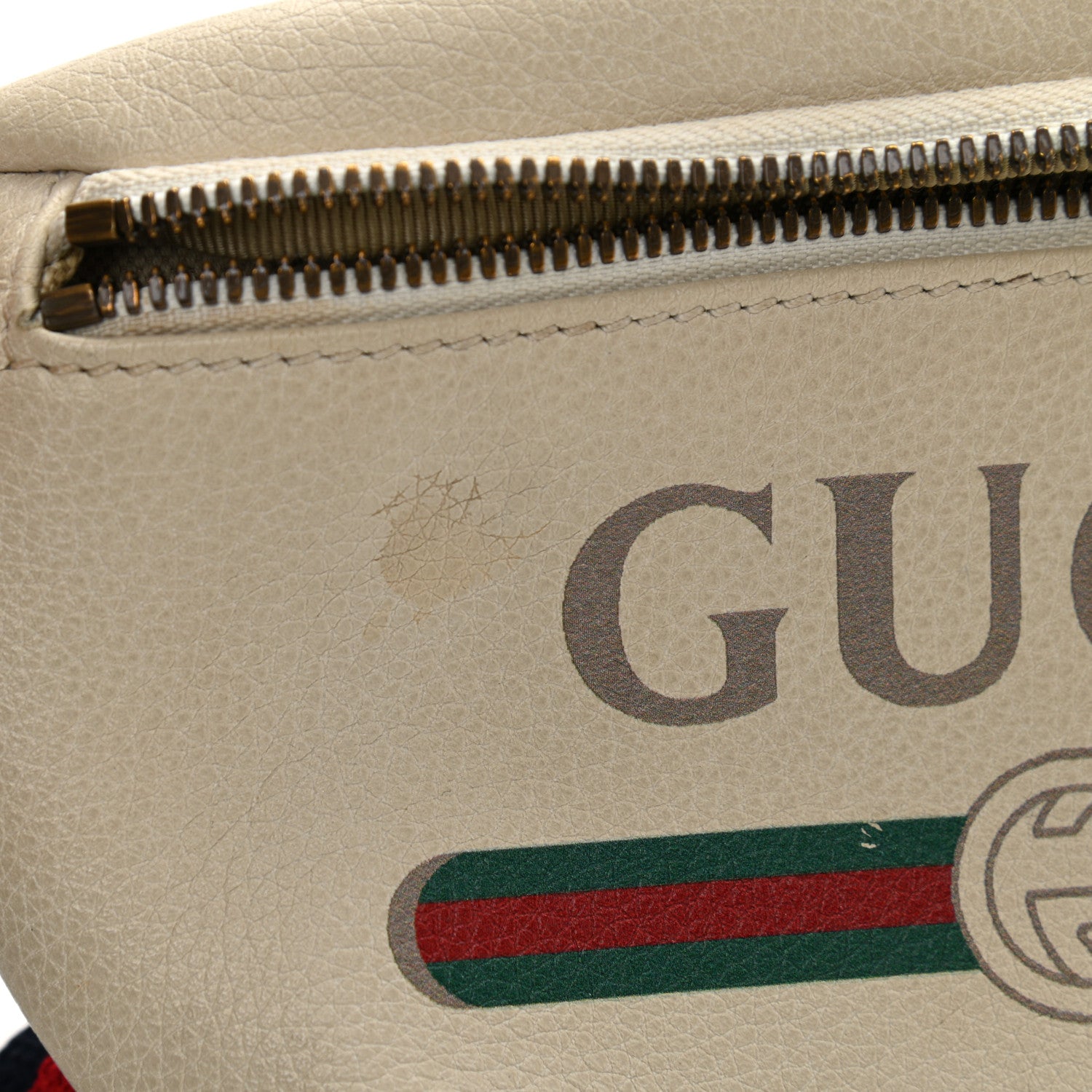 Gucci Grained Calfskin Small Logo Belt Bag White 13 of 13