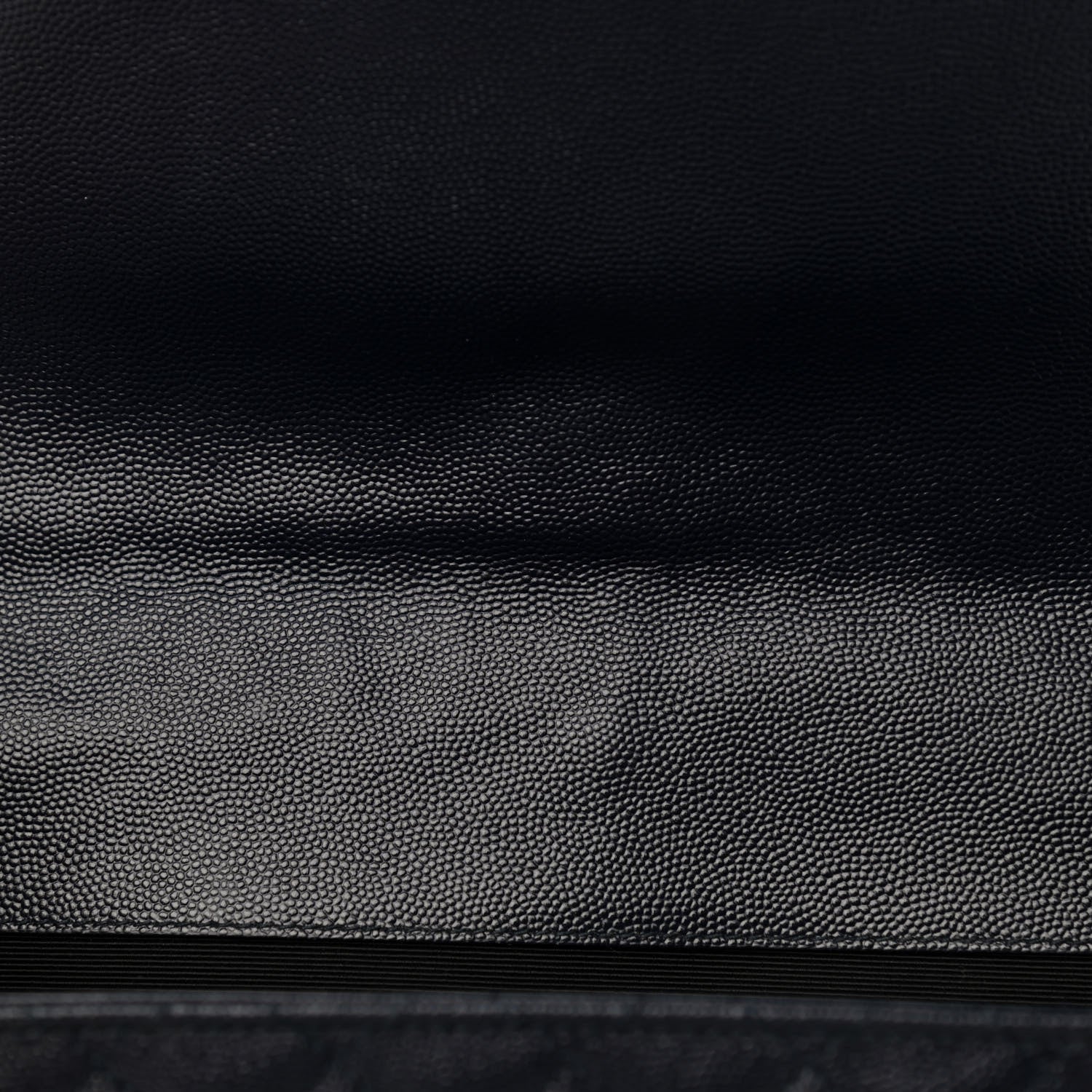 Saint Laurent Grain De Poudre Mixed Matelasse Large Triquilt Monogram Satchel Deep Marine 10 of 11