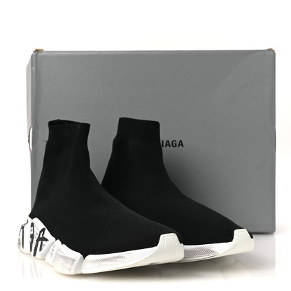Balenciaga Technical 3D Recycled Knit Grafitti Speed 2.0 Sneakers 45 White 11 of 11