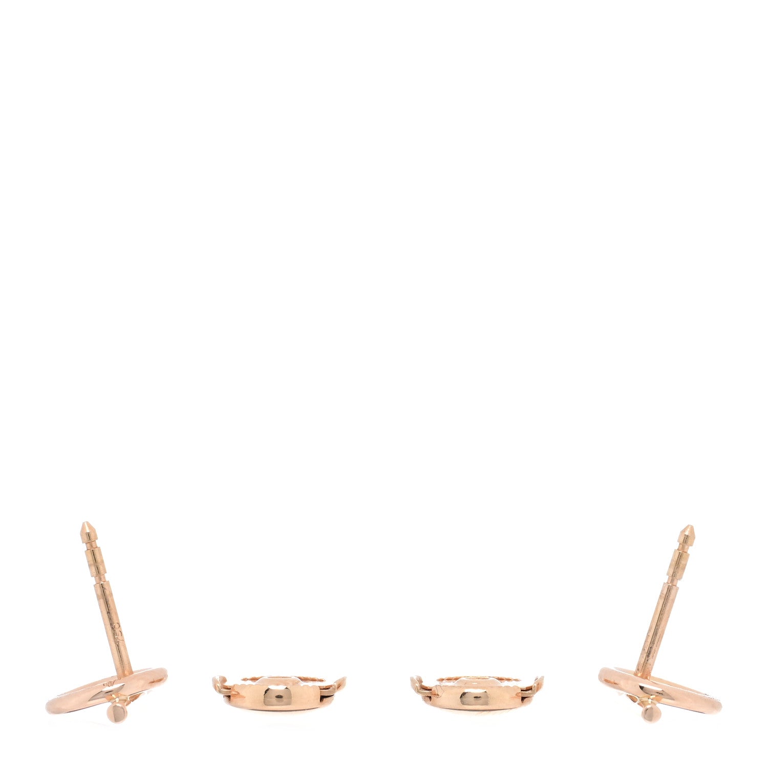Hermes 18K Rose Gold PM Echappee Earrings 3 of 5