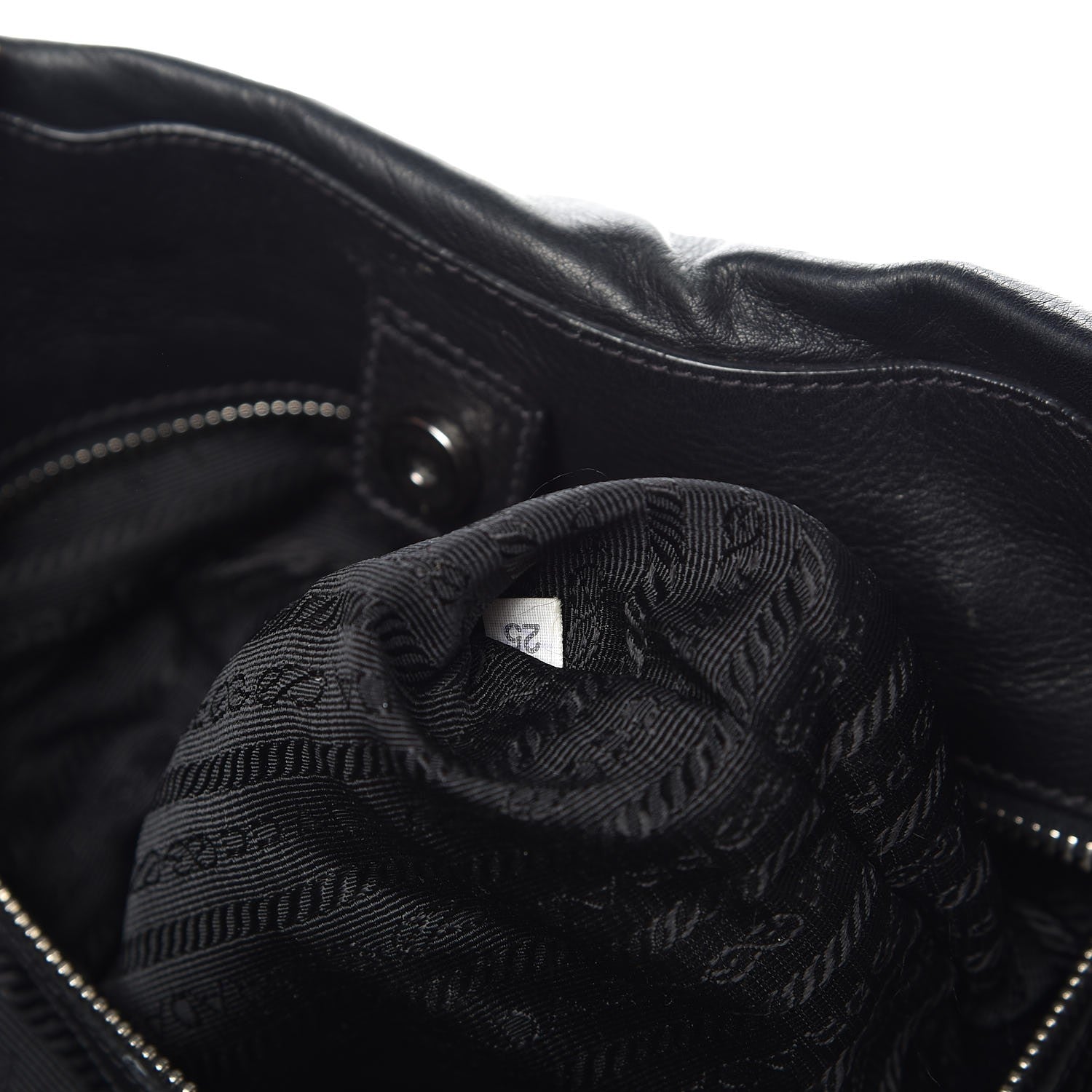 Prada Tessuto Nylon Stripes Tote Black 8 of 9