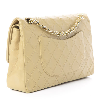 Chanel Lambskin Quilted Medium Double Flap Beige 2 of 14