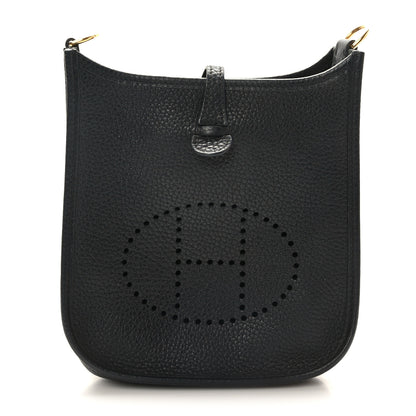Hermes Taurillon Clemence Evelyne TPM Black 1 of 9