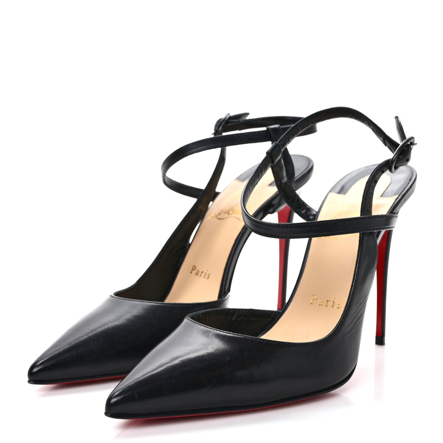 Christian Louboutin Kid Jenlove 100 Pumps 38 Black 3 of 8