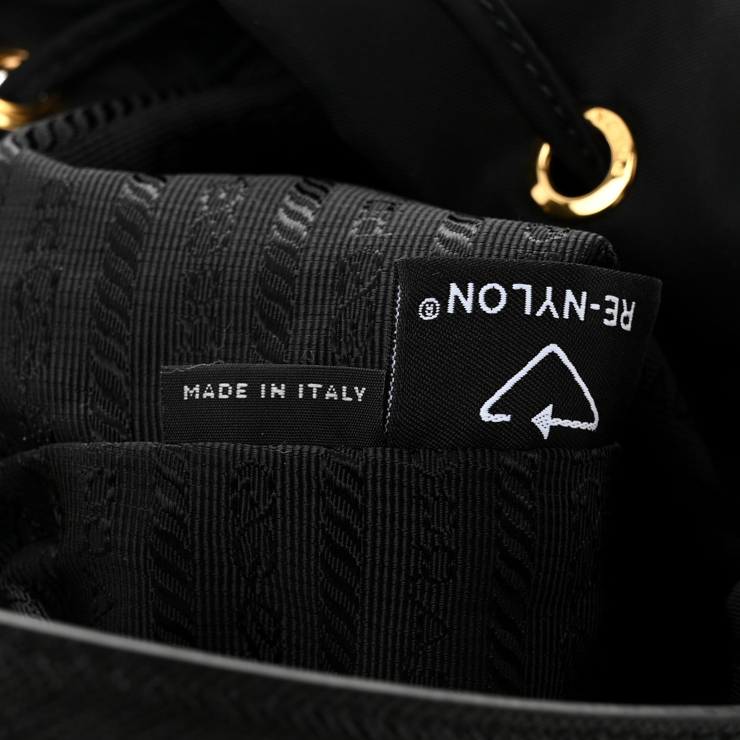 Prada Re-Nylon Duet Drawstring Shoulder Bag Black 7 of 10