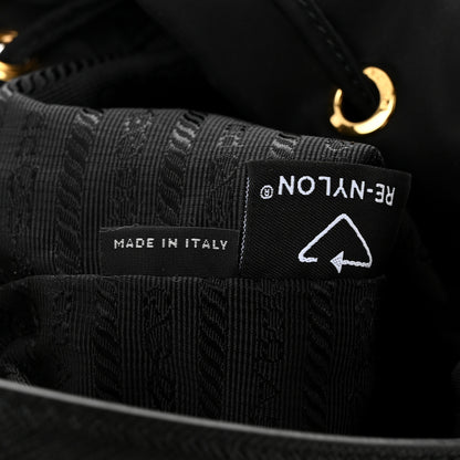 Prada Re-Nylon Duet Drawstring Shoulder Bag Black 7 of 10