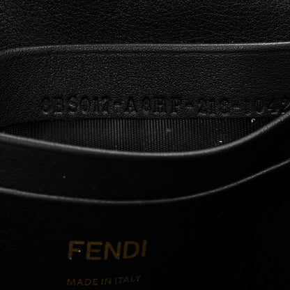 Fendi Shearling Vitello Dolce Macro FF 1974 Mini Baguette Tobacco Black 7 of 10