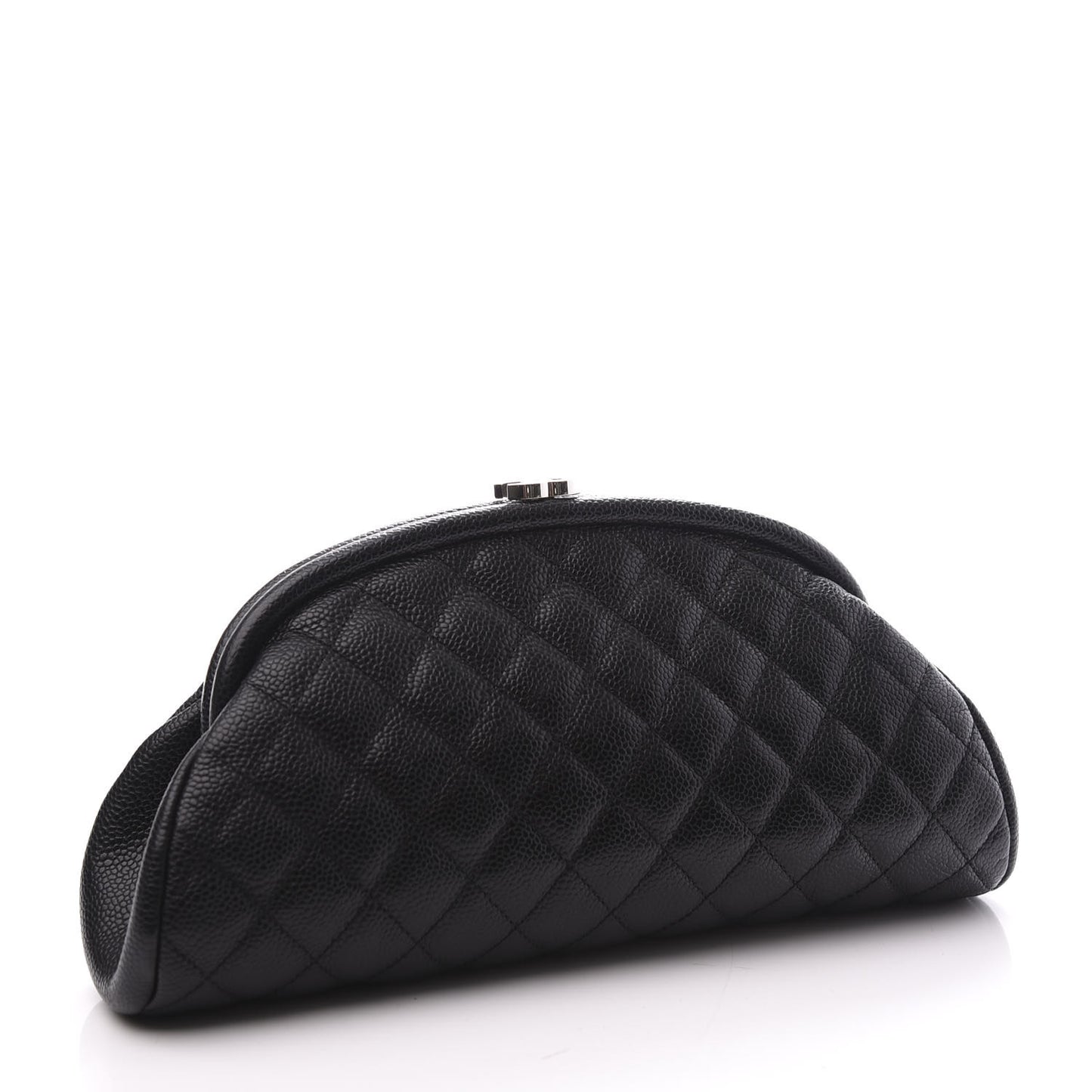 Caviar Quilted Timeless Clutch Black