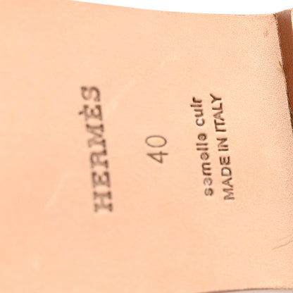 Hermes Calfskin Oran Sandals 40 Beige Albinos 10 of 10