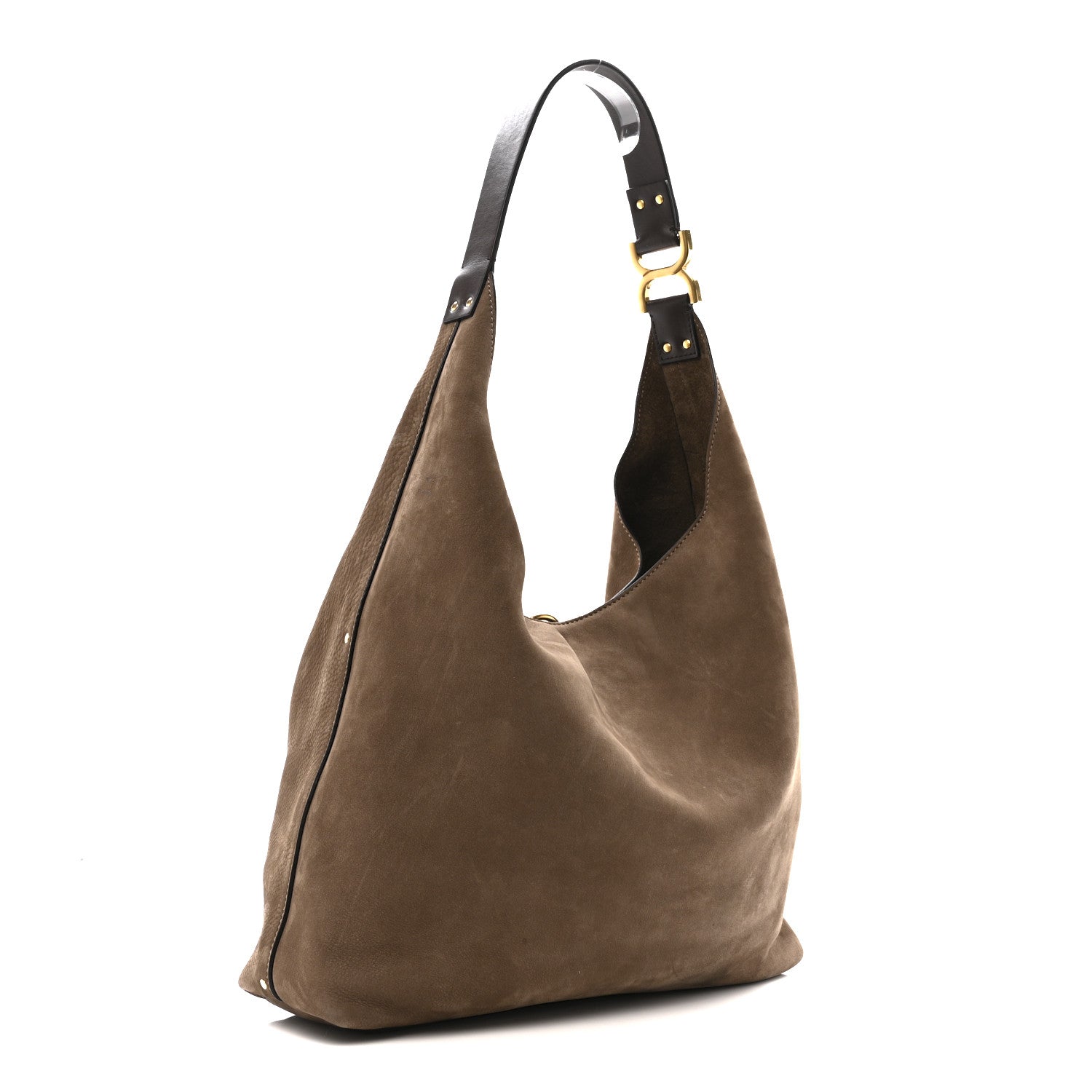 Chloe Suede Calfskin Marcie Hobo Bag Flannel Grey 3 of 14
