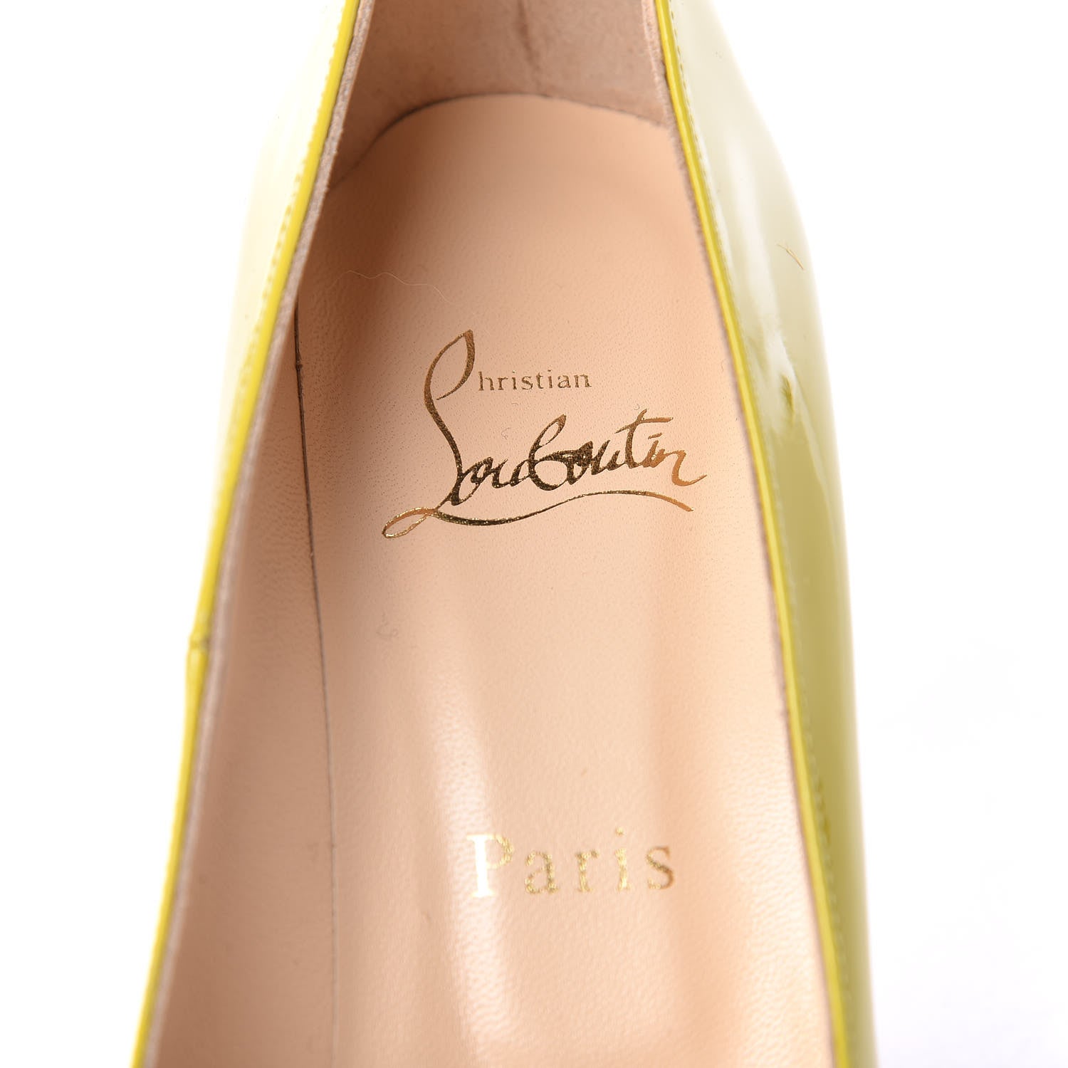 Christian Louboutin Patent Fifi 80 Pumps 37 Lemon 7 of 9