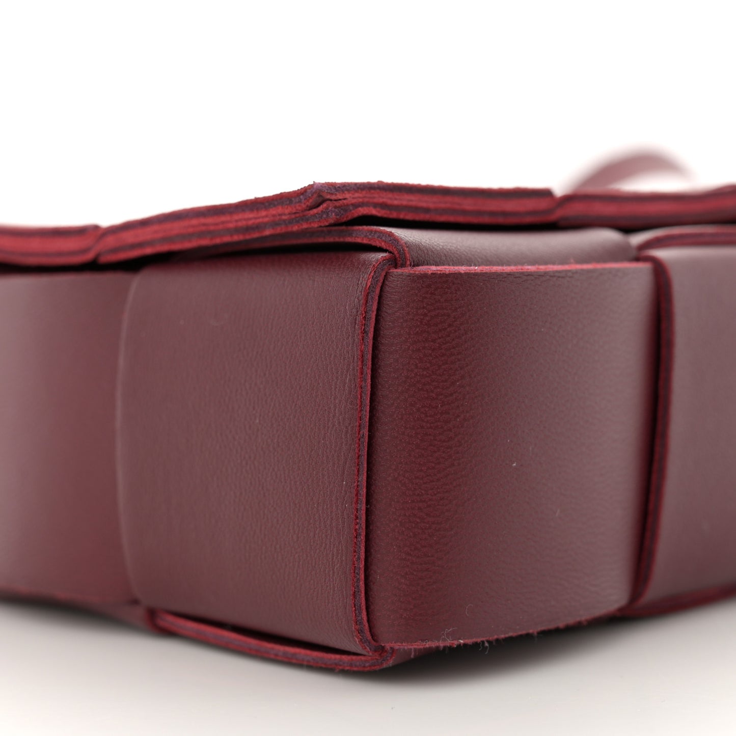 Lambskin Maxi Intrecciato Cassette Crossbody Bag Bordeaux