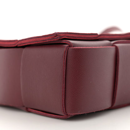 Bottega Veneta Lambskin Maxi Intrecciato Cassette Crossbody Bag Bordeaux 9 of 11