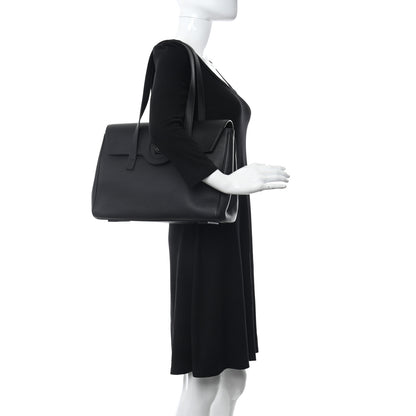 Versace Grained Calfskin La Medusa Tote Black 2 of 10
