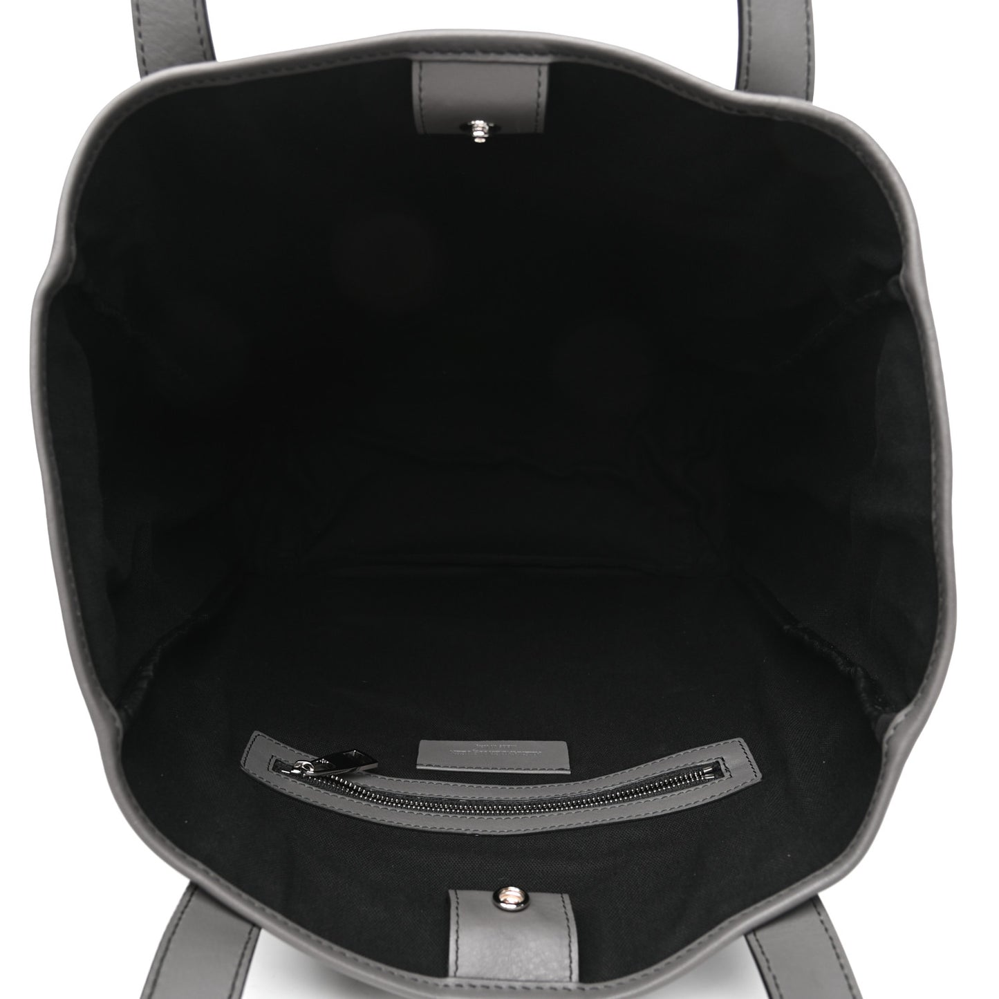 Calfskin Perforated Skull Tote Grey