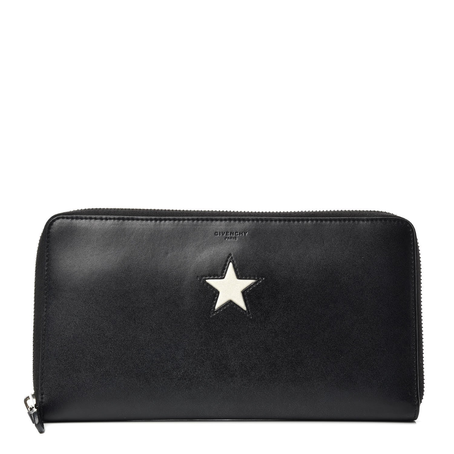 Givenchy Calfskin Star Pandora Zip Around Wallet Black 1 of 6