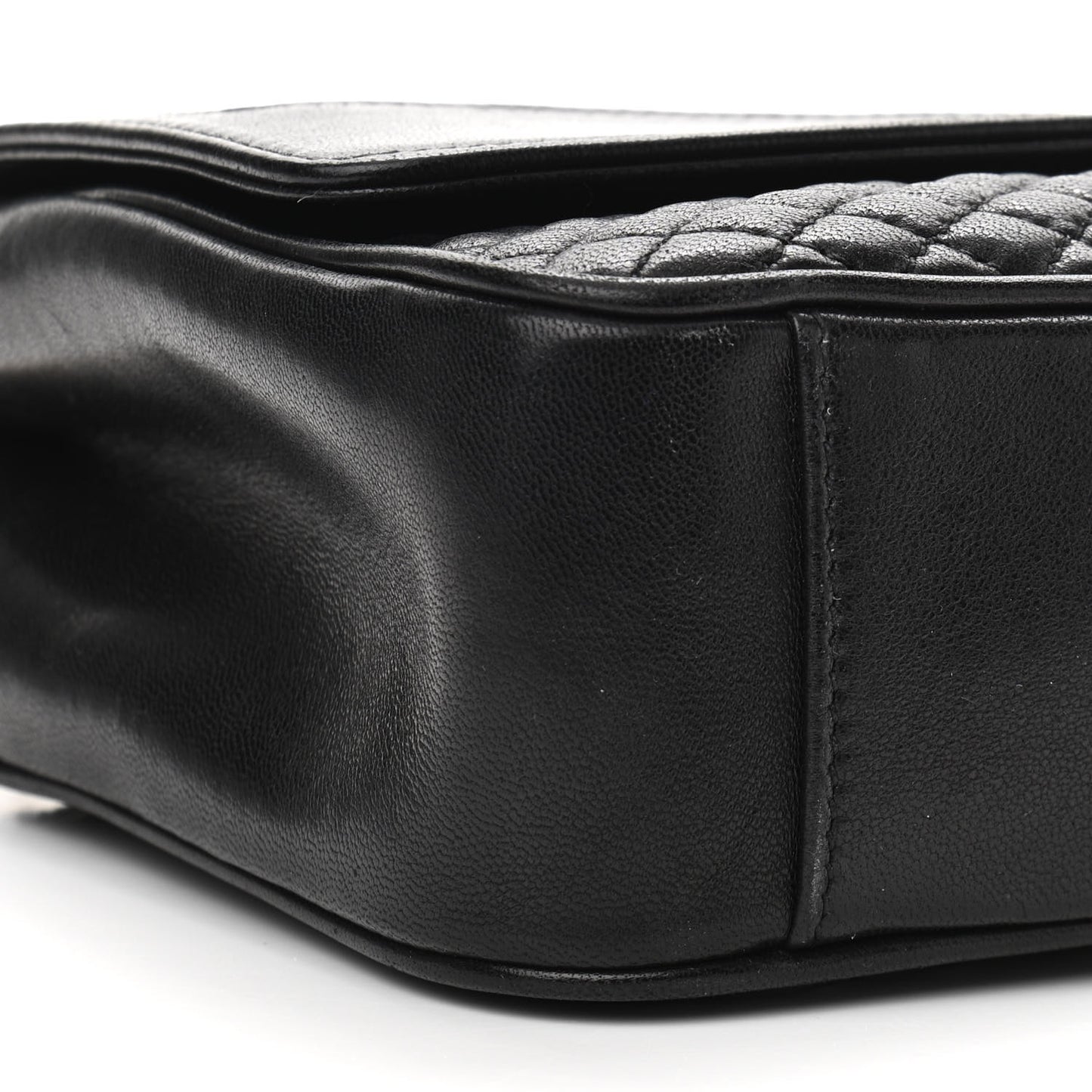 Lambskin Quilted Victoire Shoulder Bag Black